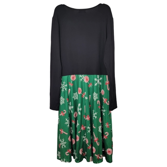 Christmas Winter Snowflake Themed Fit & Flare Long Sleeve Women's Dress Size XL - Picture 7 of 10